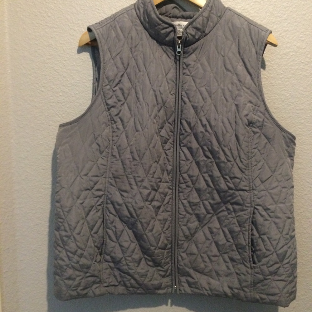 Croft & Barrow Gray Quilted Vest